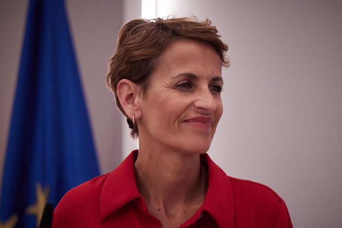 Archivo - La presidenta del Gobierno de Navarra, María Chivite.