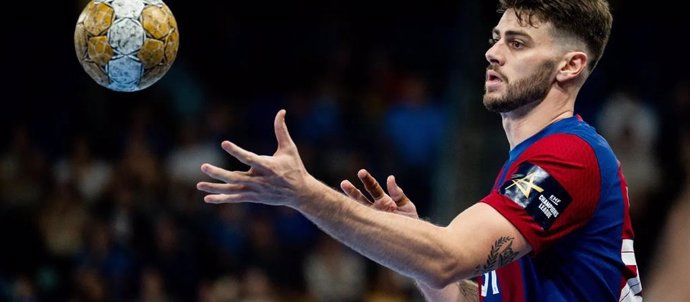 El jugador brasileño de balonmano Haniel Langaro en su etapa en el Barça