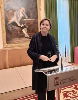 Archivo - La alcaldesa de Gijón, Carmen Moriyón (Foro), en el Ayuntamiento gijonés.