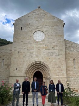 Visita a las obras de restauración de la iglesia del Monasterio de Irantzu.