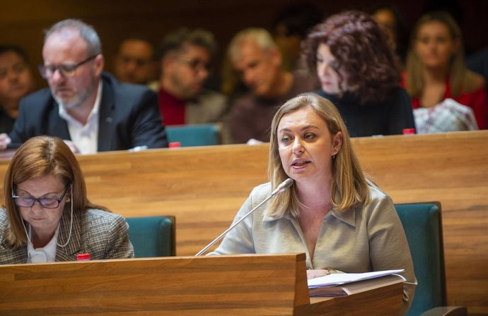 Archivo - Arxiu - La vicepresidenta primera de la Diputació de València, Natàlia Enguix, en el ple de la corporació provincial