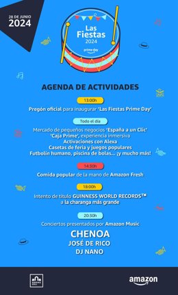Agenda del evento 'Las Fiestas Prime Day', que se celebra en Medinaceli (Soria) el 28 de junio.