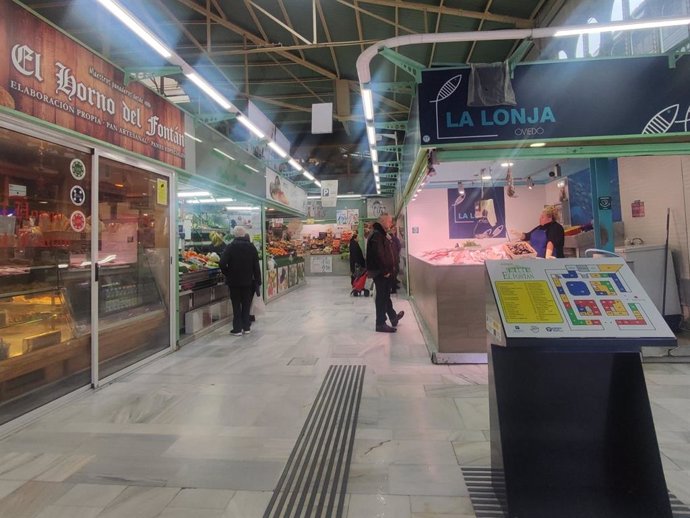 Archivo - Mercado de El Fontán, en Oviedo