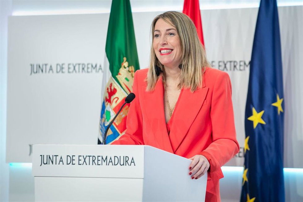 Archivo - Imagen de archivo de la presidenta de la Junta de Extremadura, María Guardiola