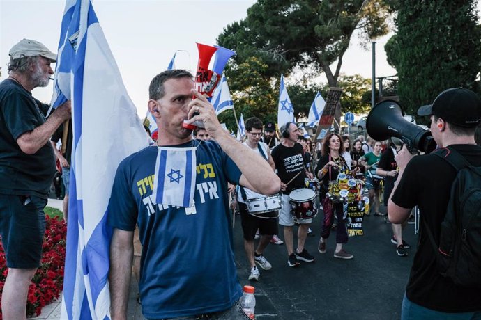 Imagen de archivo de las protestas contra el Gobierno de Israel. 