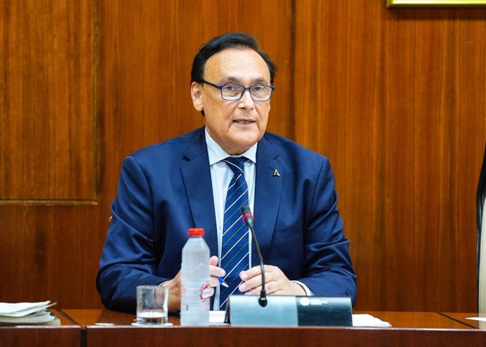 El consejero de Universidad, Investigación e Innovación, José Carlos Gómez Villamandos, en comisión parlamentaria.