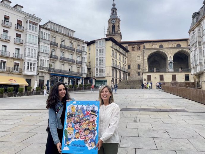 ‘La Bajada Del Celedón’ De La Gasteiztarra Amaia Arrazola Otaduy, Ganador Del Concurso De Carteles De La Blanca 2024