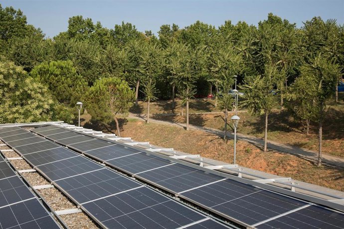 Parque solar en el municipi de Castellbisbal (Barcelona).