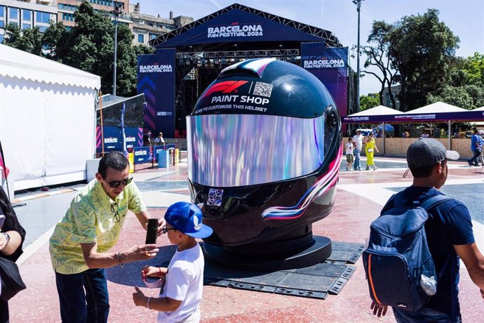 Inauguration of the F1 Barcelona Fan Village for the celebration of the Spanish Formula 1 Grand Prix.at Pl. Catalunya on June 15, 2024 in Barcelona, Spain.