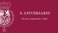 "Servicio, compromiso y deber", el emblema elegido por el Rey en el décimo aniversario de su proclamación