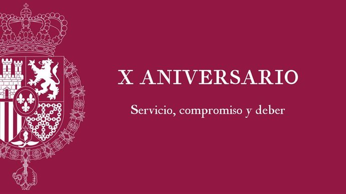 "Servicio, Compromiso Y Deber", El Emblema Elegido Por El Rey En El Décimo Aniversario De Su Proclamación