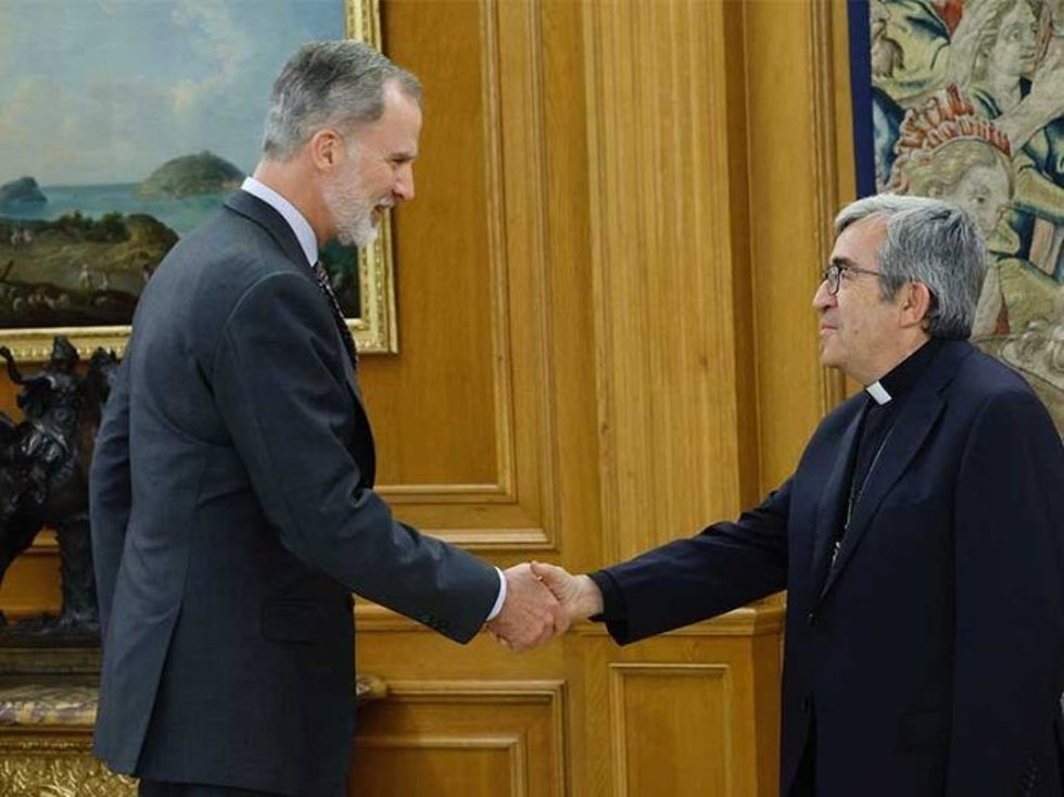 Audiencia del Rey Felipe II al presidente de la CEE, Monseñor Argüello.