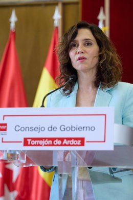 La presidenta de la Comunidad de Madrid, Isabel Díaz Ayuso