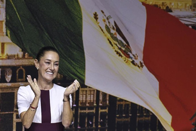 18 June 2024, Mexico, Mexico City: President-elect of Mexico Claudia Sheinbaum Pardo attends a meeting with elected federal legislators at the World Trade Center in Mexico City. 