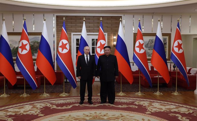 El president de Rússia, Vladímir Putin, i el líder nord-coreà, Kim Jong-un