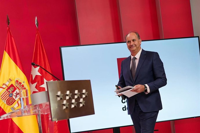 El consejero de Digitalización, Miguel López-Valverde, en rueda de prensa.