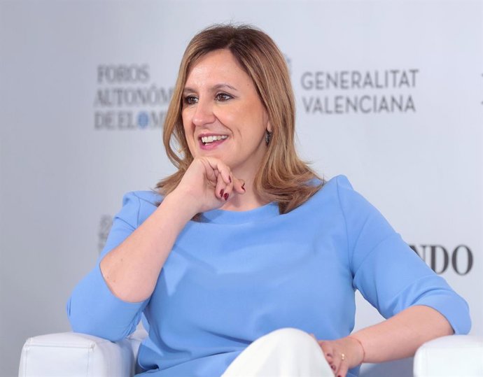 L'alcaldessa de Valncia, María José Catalá, en el frum autonmic 'L'Espanya vertebrada' organitzat pel diari El Mundo.