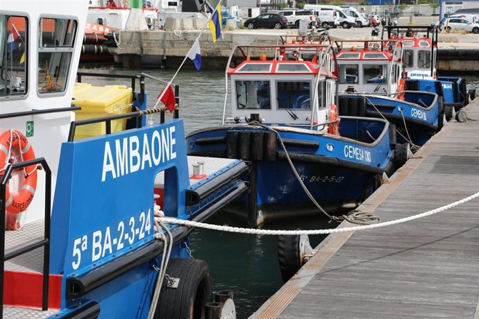 La embarcación Ambaone en el Puerto de Barcelona.