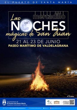 Cartel anunciador de Las Noches Mágicas de San Juan.