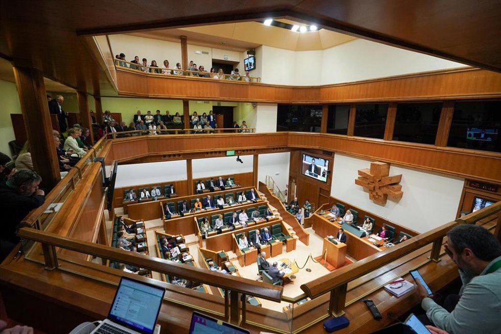 Imagen del Parlamento Vasco durante el pleno de investidura