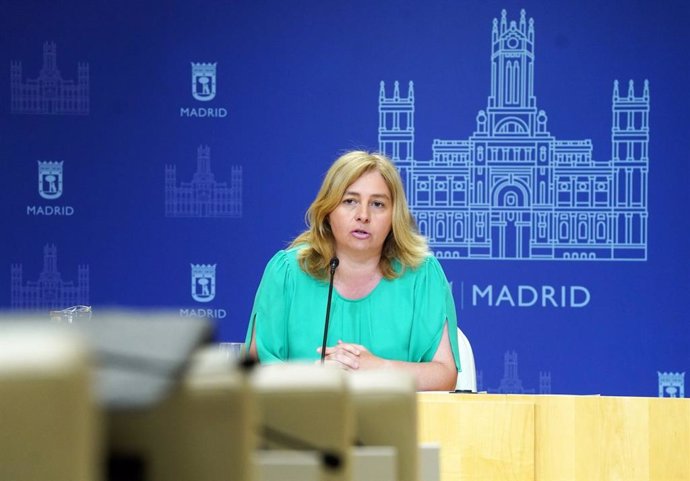 La vicealcaldesa de Madrid y portavoz del Gobierno municipal, Inma Sanz, en la rueda de prensa posterior a la Junta de Gobierno