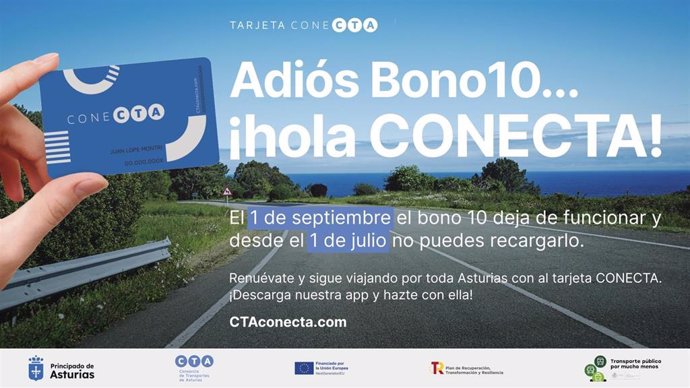 Infografía sobre el fin del bono de 10 viajes en Asturias.