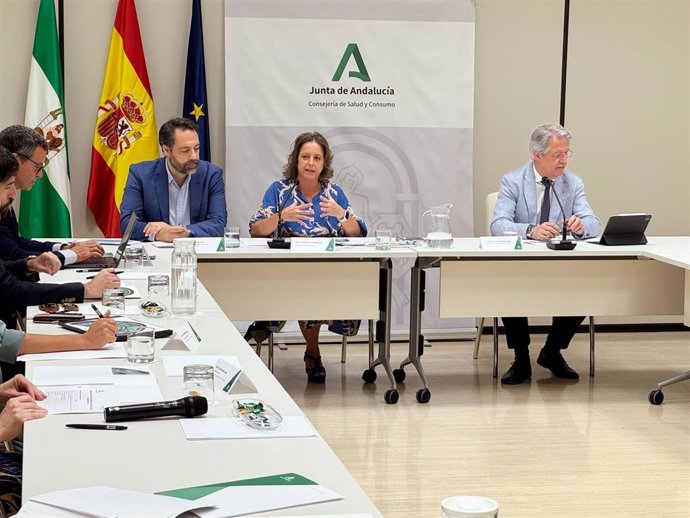 La consejera de Salud y Consumo de la Junta de Andalucía, Catalina García, en la constitución de la Comisión Interdepartamental de Políticas Públicas de Salud.