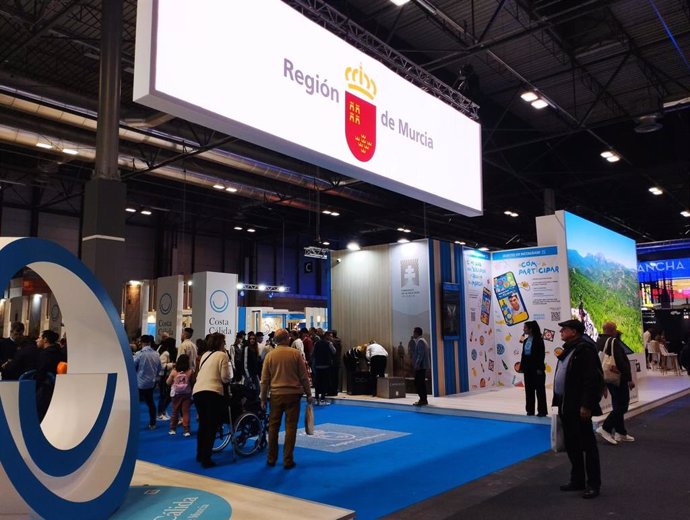 Archivo - El estand de la Región de Murcia en Fitur