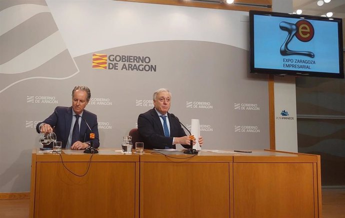 El presidente de Expo Zaragoza Empresarial, Octavio López, y el director gerente, Pedro Sas.