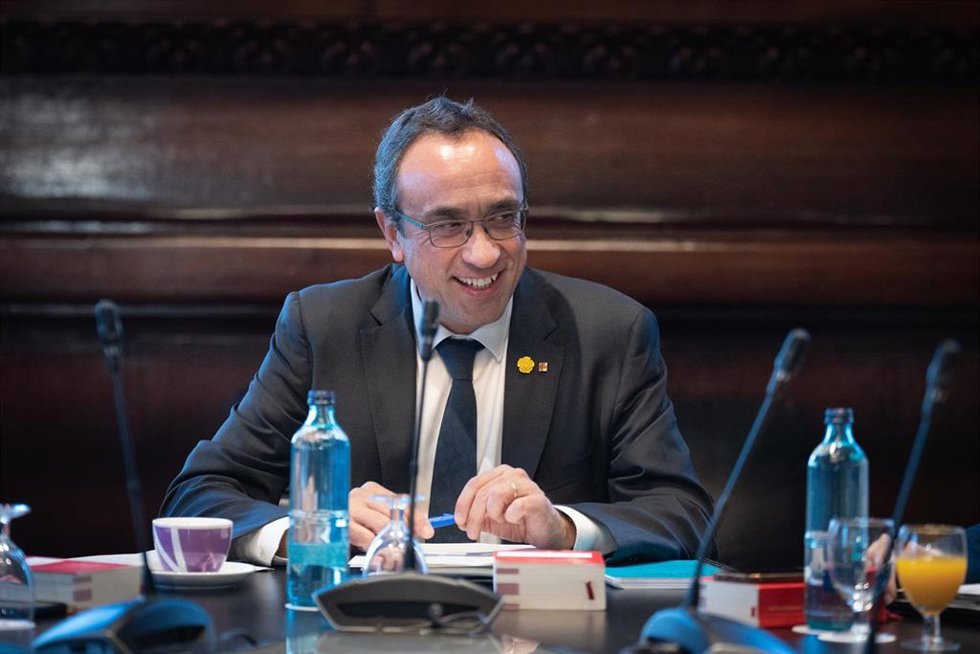 El nuevo presidente del Parlament, Josep Rull, durante una reunión de la mesa del Parlament, a 18 de junio de 2024, en Barcelona, Catalunya (España).
