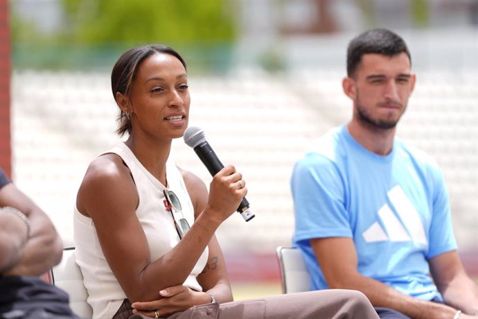 Ana Peleteiro durante la presentación del 'Meeting de Madrid'.