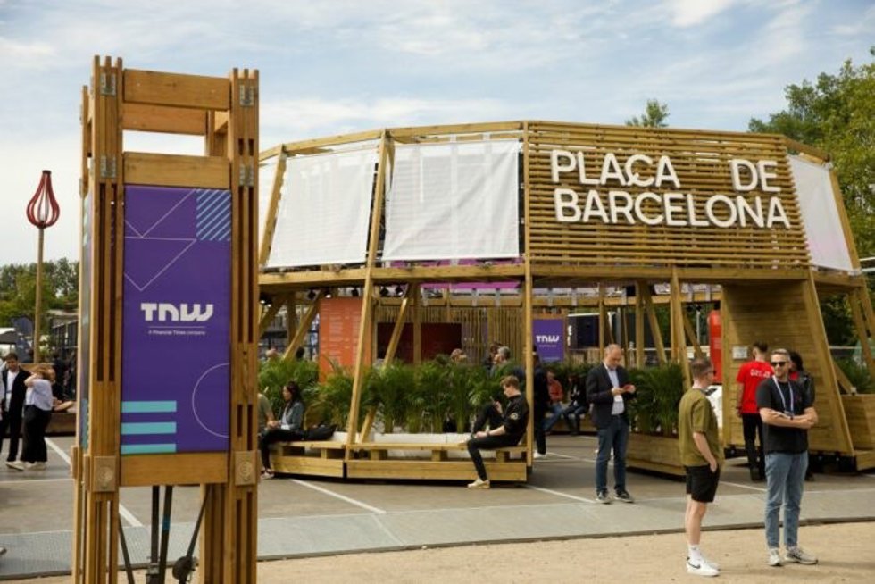 El espacio del Ayuntamiento de Barcelona en la feria The New Web de Ámsterdam.