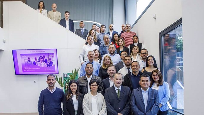 Los Líderes Iberoamericanos por la Educación, este jueves, en el Rectorado de UNIR