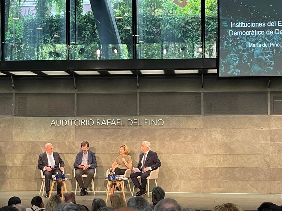 La Fundación Rafael del Pino acoge el diálogo titulado Instituciones del Estado Democrático de Derecho en el que participarán Vicente Guilarte, Consuelo Madrigal, Manuel Aragón y Andrés Betanco