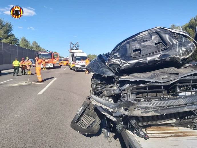 Muere una persona tras sufrir un accidente en la bifurcación de la A-7 y la CV-35 en Llanera de Ranes (Valencia)