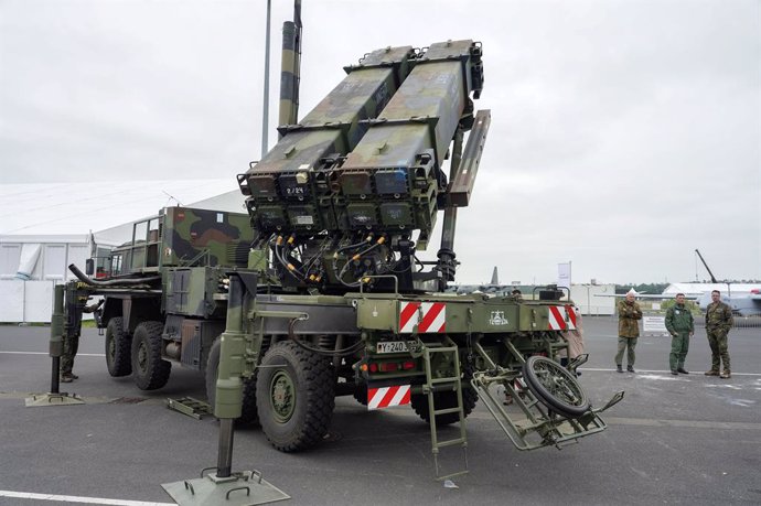 June 3, 2024, Berlin, Berlin, Deutschland: MIM-104 Patriot der Bundeswehr bei der ILA Berlin auf dem ILA-Gelände am Flughafen BER Berlin-Brandenburg. Berlin, 03.06.2024.