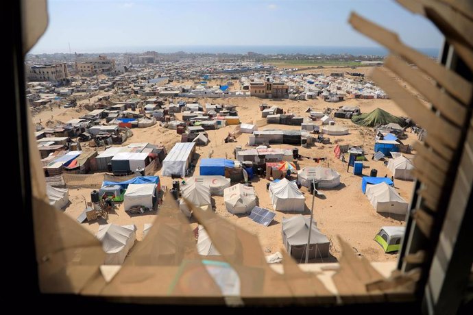 Campamentos de desplazados palestinos en la Franja de Gaza