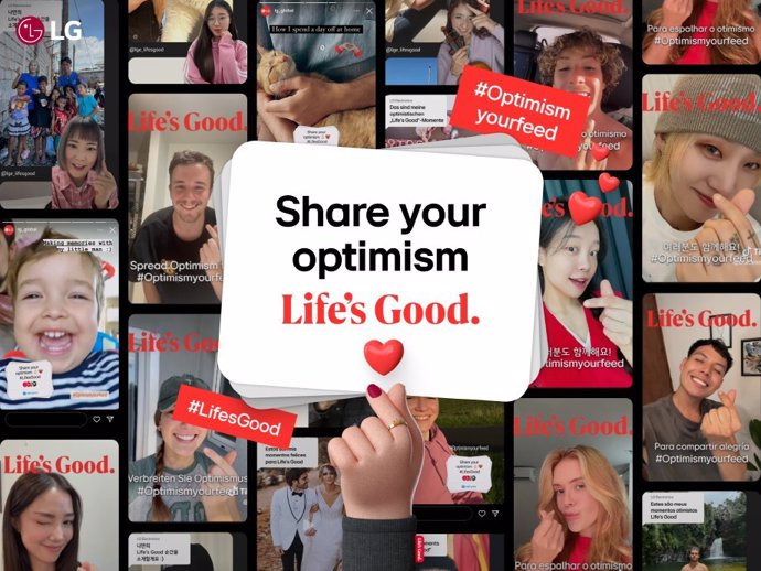 LG is encouraging users worldwide to create and share moments of everyday optimism on their social media feeds.