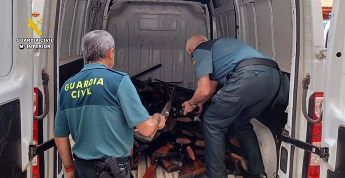 Destrucción de armas en Palencia.