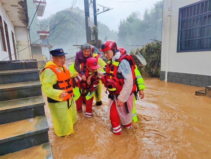Imagen de archivo de inundaciones en el sur de China, junio de 2024 