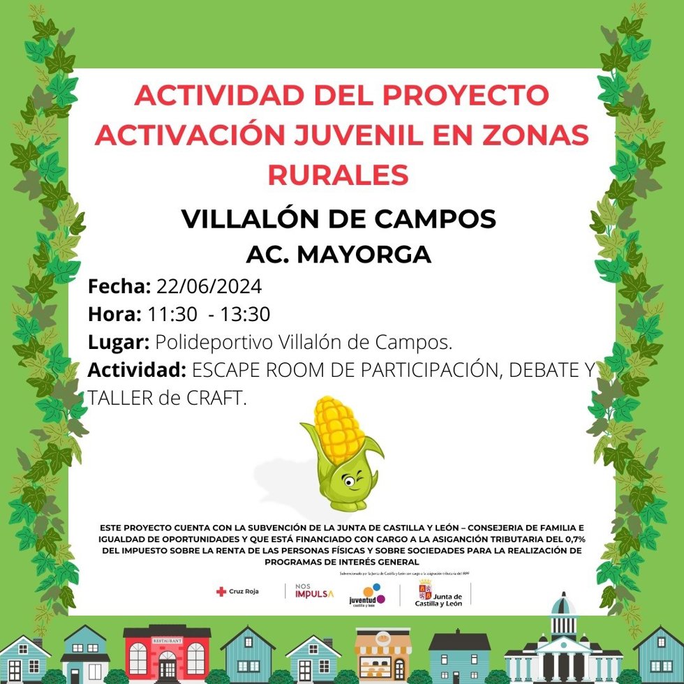 Actividad para la activación juvenil en zonas rurales organizada por Cruz Roja.