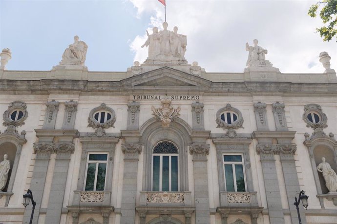 Archivo - Fachada del Tribunal Supremo, en Madrid (España).