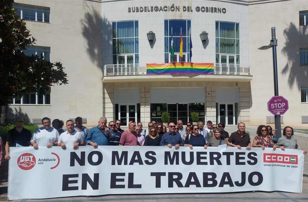 Concentración ante la últma víctima mortal en accidente de trabajo