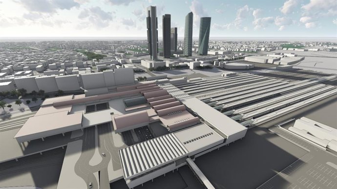 Simulació de la futura nova estació de Chamartín.