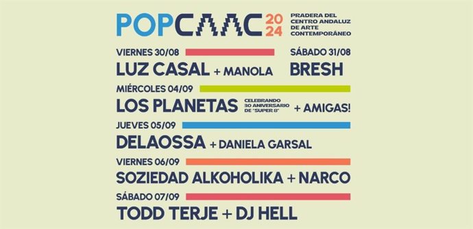Cartel del ciclo Pop del Centro Andaluz de Arte Contemporáneo en Sevilla
