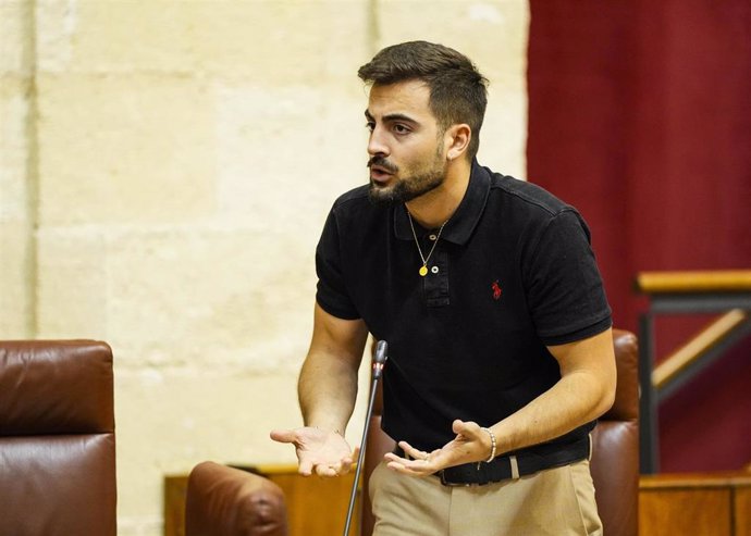 El parlamentario andaluz por Córdoba de Por Andalucía, José Manuel Gómez Jurado, durante una intervención en la Cámara autonómica.