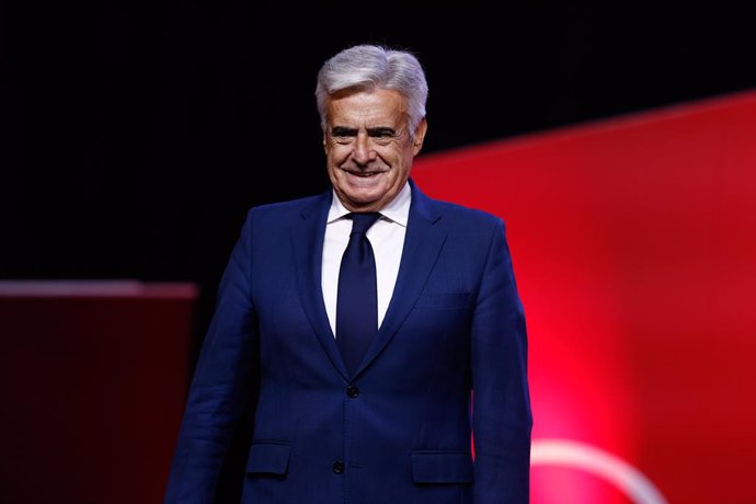 Archivo - Pedro Rocha, President of Spanish Football Federation RFEF, during the Montse Tome’s Official Presentation and First List as Absolute National Coach of Spain Women Team at Ciudad del Futbol on September 18, 2023, in Las Rozas, Madrid, Spain.