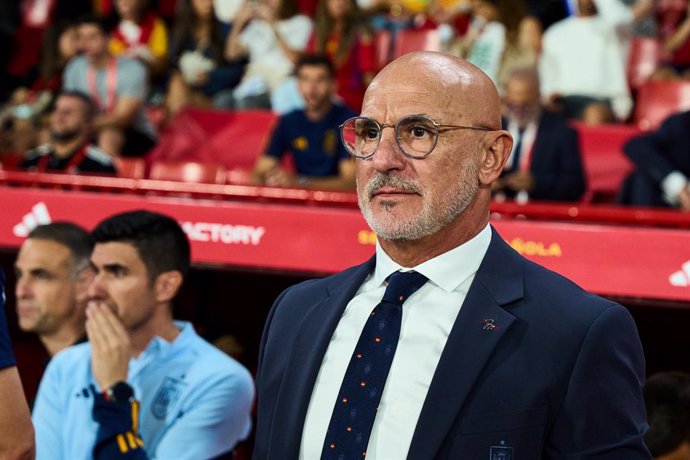 Archivo - Luis de la Fuente, head coach of Spain, looks on during the UEFA EURO 2024 European qualifier match between Spain and Cyprus at Los Carmenes stadium on September 12, 2023, in Granada, Spain.