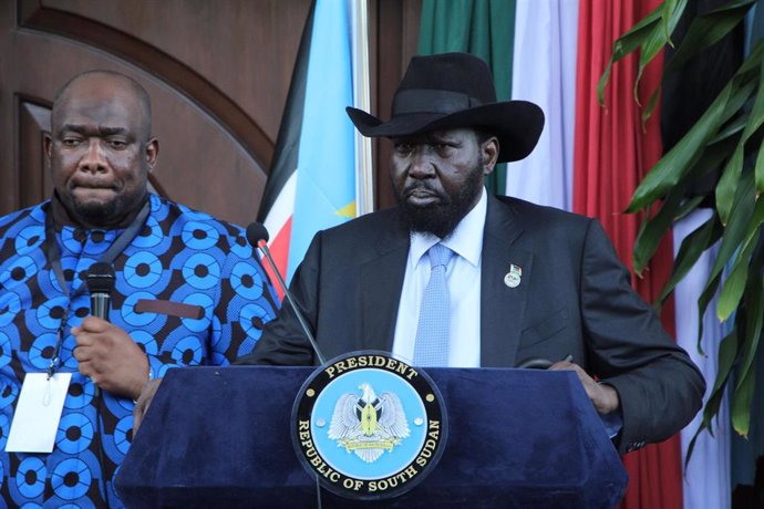 Archivo - El presidente de Sudán del Sur, Salva Kiir 