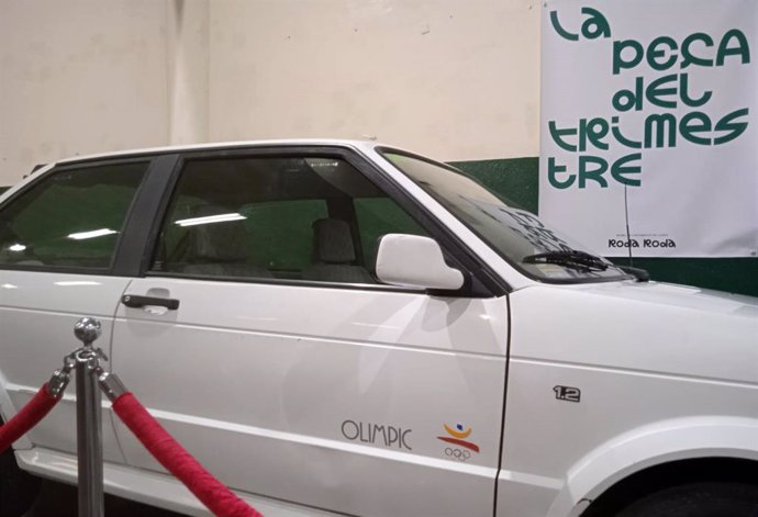 El Seat Ibiza Olímpico en la exposición del Museu de l'Automoció Roda Roda de Lleida